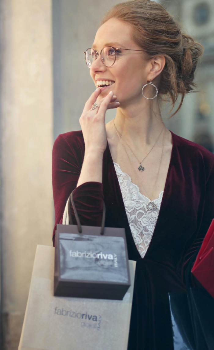 A person shopping.