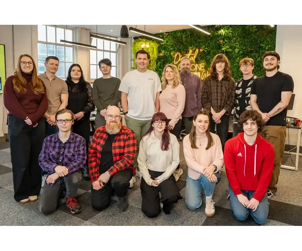 The Cold Banana team together at the Bournemouth office