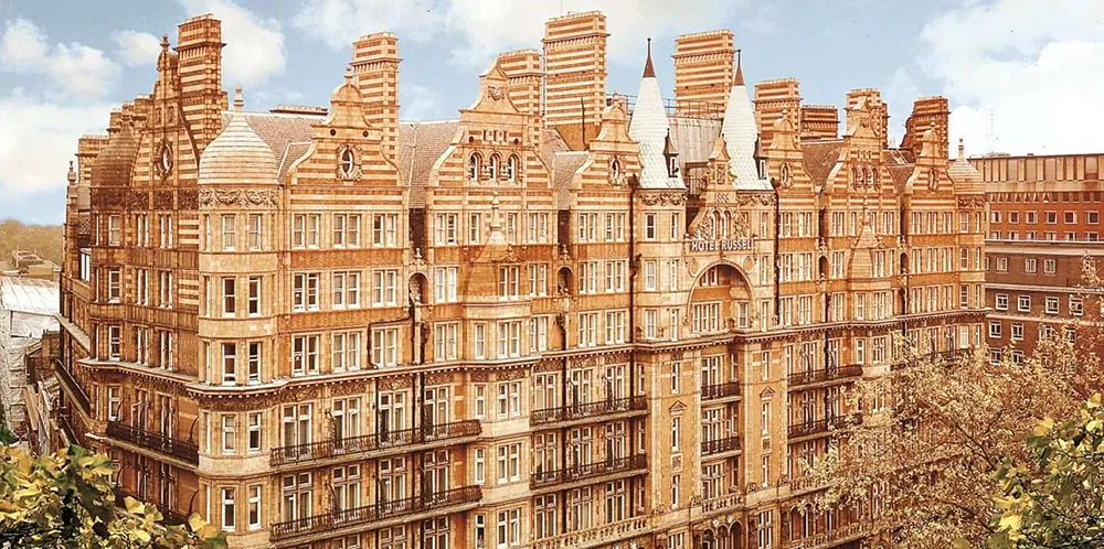 Light brown hotel building