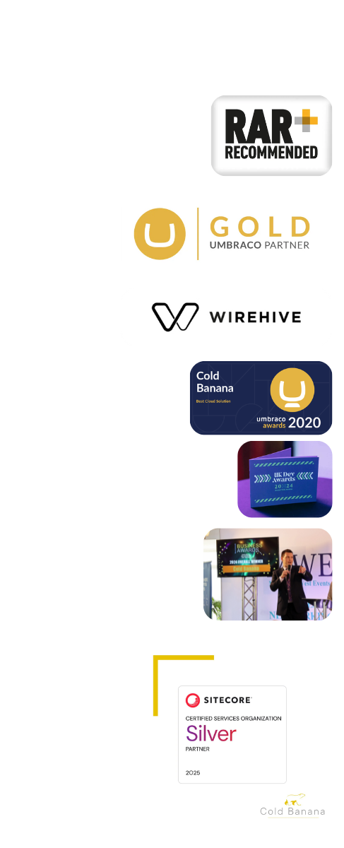 A list of 10 years of Cold Banana's awards, recognition and accreditation between 2015 and 2025