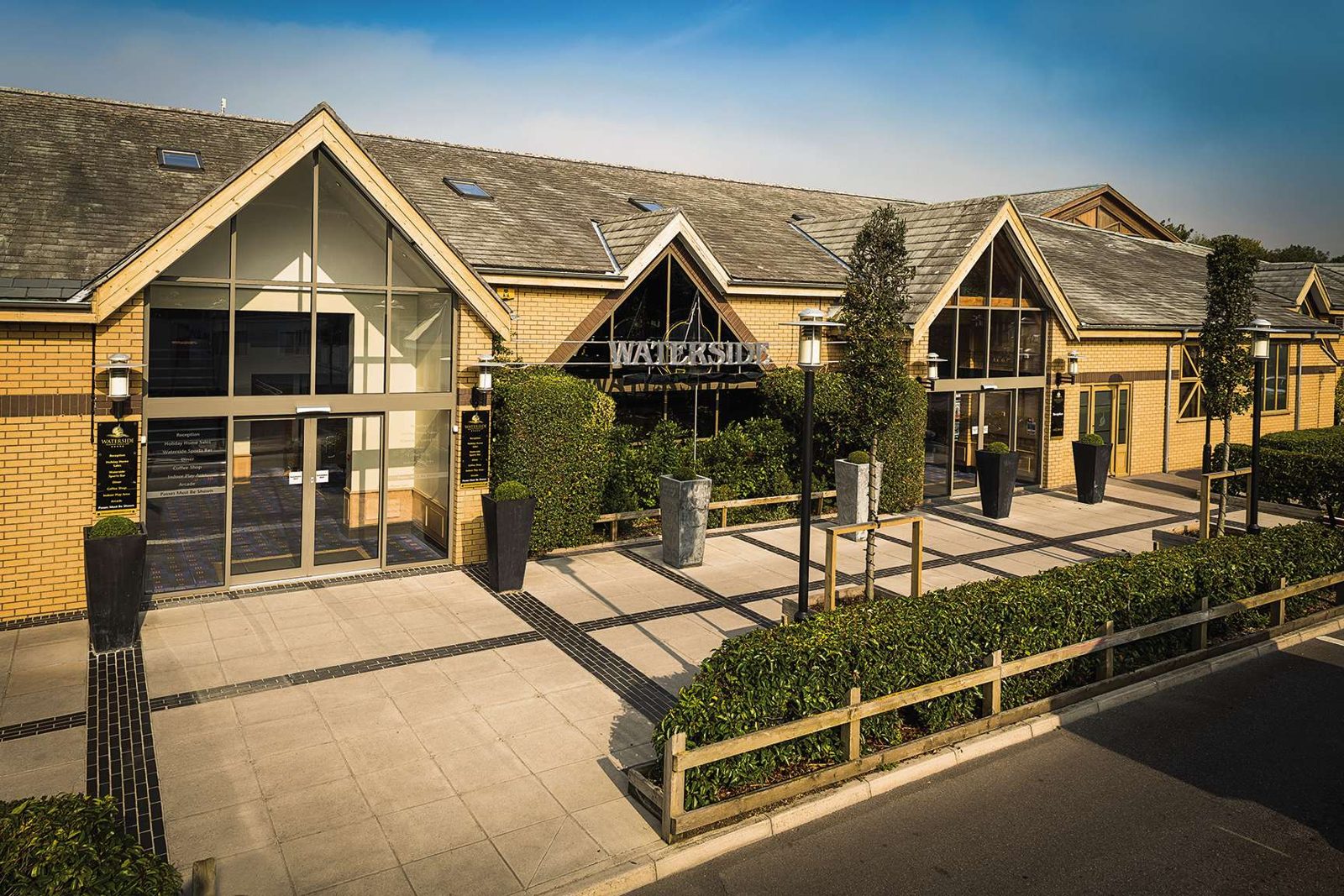 The Waterside holiday park entrance
