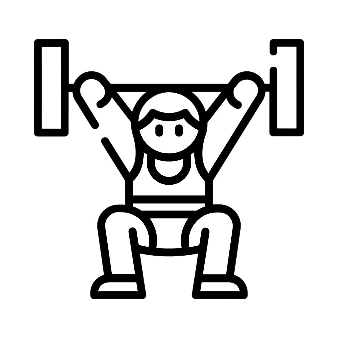 Icon of a person doing an overhead deadlift with weights