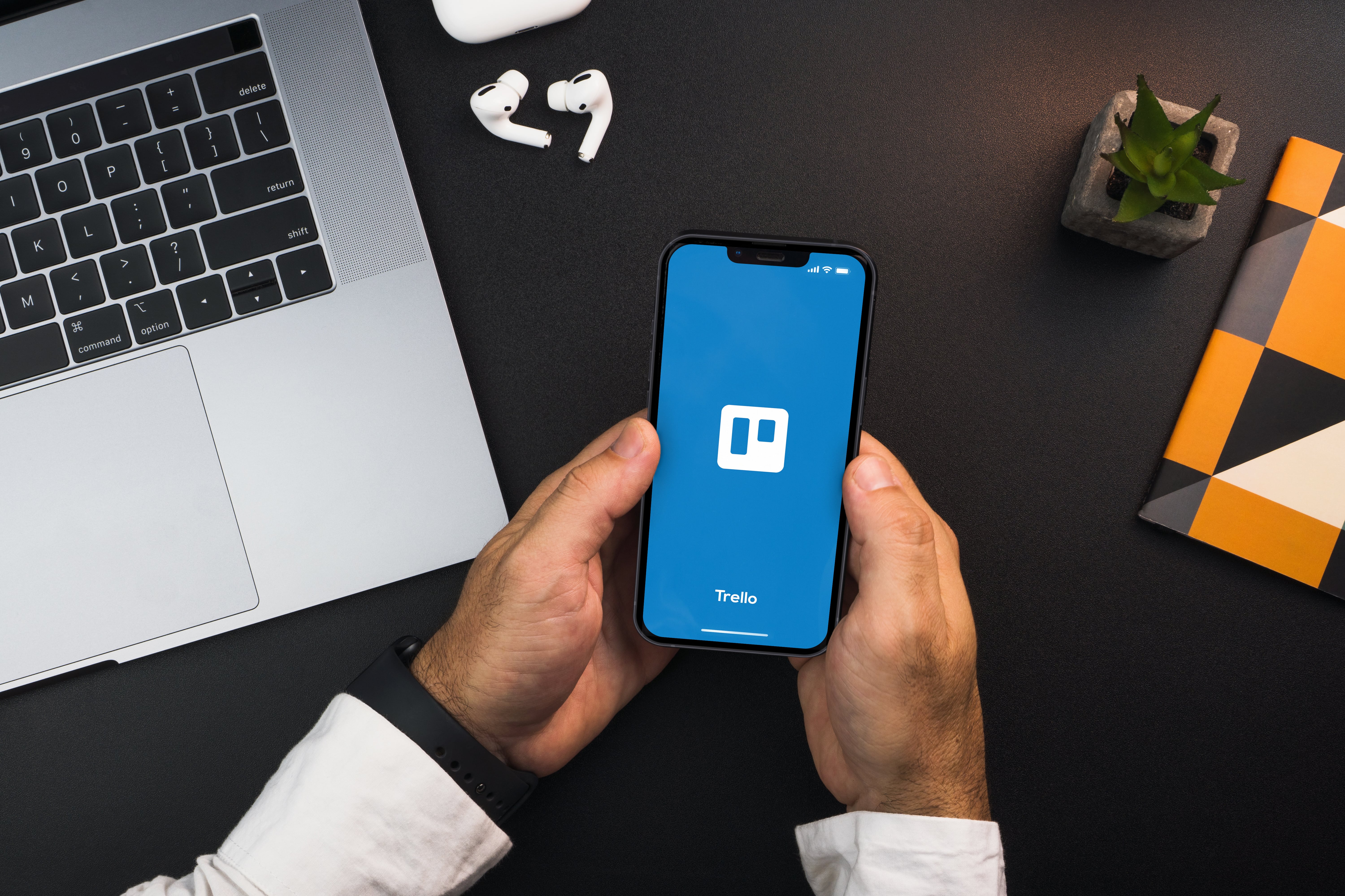 Trello app open on a smartphone