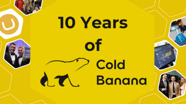 10 Years of Cold Banana graphic with photos from Cold Banana blogs over the decade of 2015 to 2025