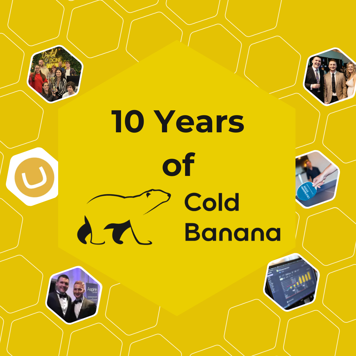 10 Years of Cold Banana graphic with photos from Cold Banana blogs over the decade of 2015 to 2025