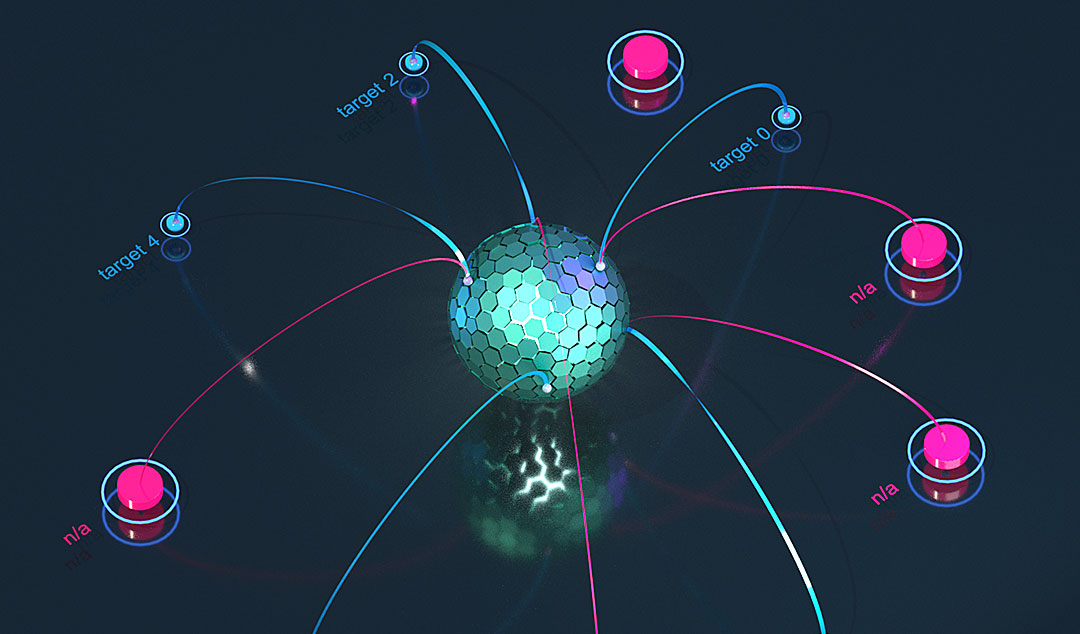 A graphic of lines moving