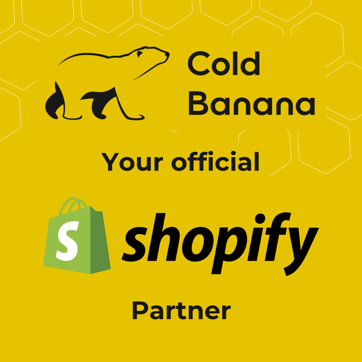 A graphic that reads "Cold Banana Your Official Shopify Partner"