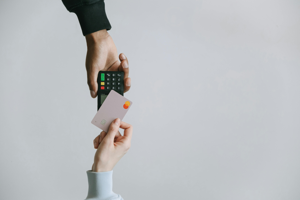 A contactless card transaction.